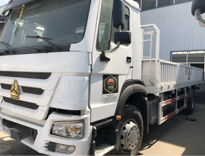 White CNHTC flatbed truck