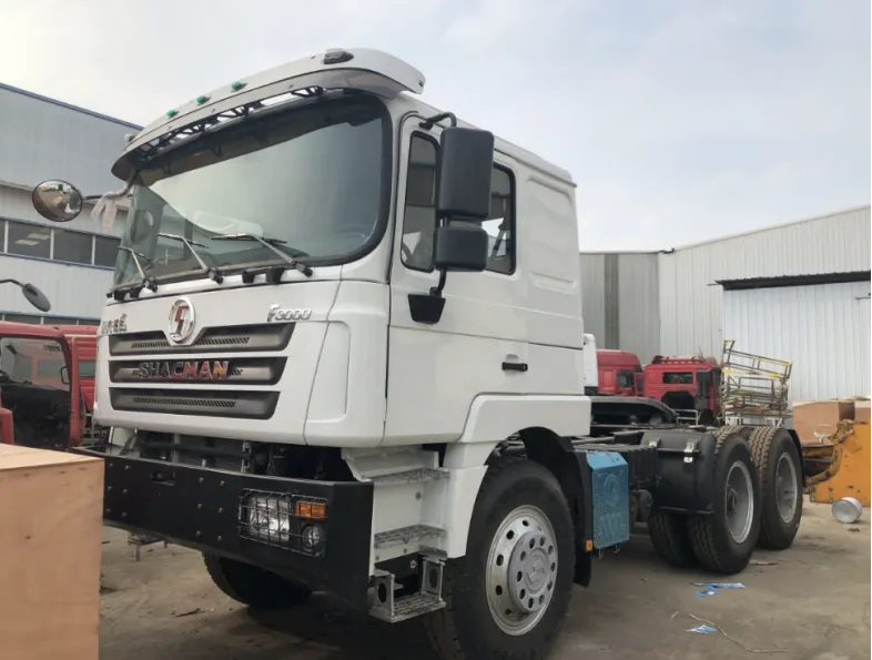 White Shacman F3000 tractor head parked in an industrial yard